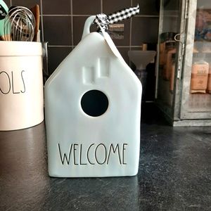 Rae Dunn WELCOME birdhouse (blue)